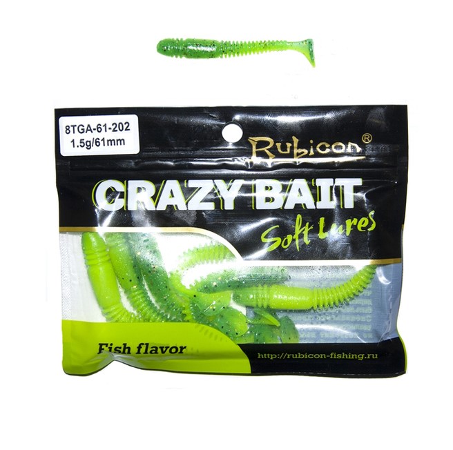 

Силиконовая приманка Rubicon Crazy Bait 61 мм, 202, 10 шт., Crazy Bait