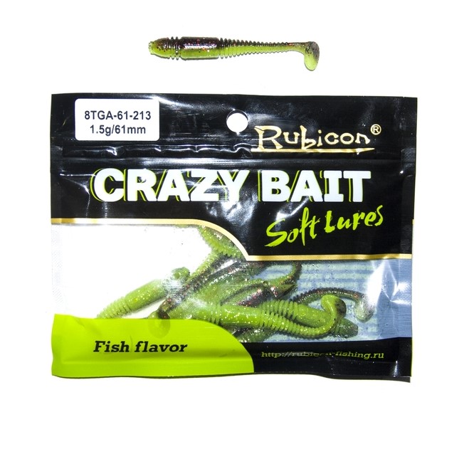 

Силиконовая приманка Rubicon Crazy Bait 61 мм, 213, 10 шт., Зеленый, Crazy Bait