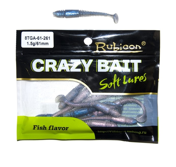 

Силиконовая приманка Rubicon Crazy Bait 61 мм, 261, 10 шт., Синий, Crazy Bait