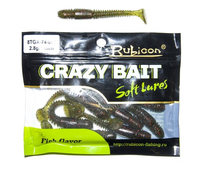 

Силиконовая приманка Rubicon Crazy Bait 74 мм, 002, 8 шт., Коричневый, Crazy Bait