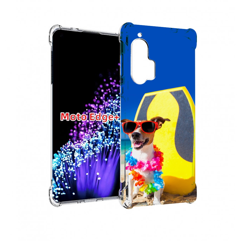 

Чехол MyPads Гавайская-собака для Motorola Edge+ Plus, Прозрачный, Tocco