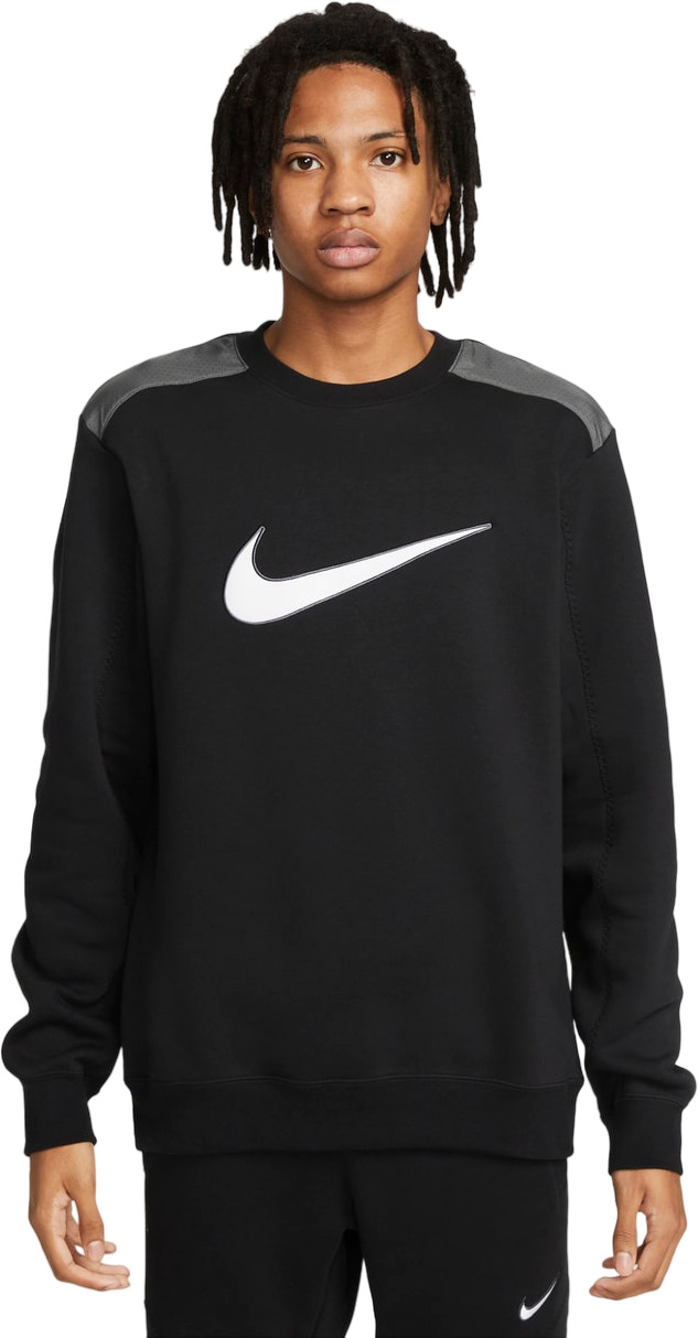 Толстовка мужская Nike M NSW SP FLC CREW BB черная S