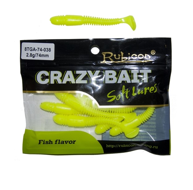 

Силиконовая приманка Rubicon Crazy Bait 74 мм, 038, 8 шт., Crazy Bait