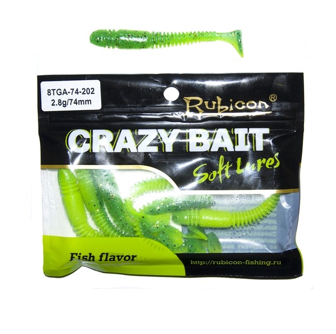 

Силиконовая приманка Rubicon Crazy Bait 74 мм, 202, 8 шт., Crazy Bait