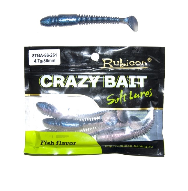 

Силиконовая приманка Rubicon Crazy Bait 86 мм, 261, 6 шт., Синий, Crazy Bait