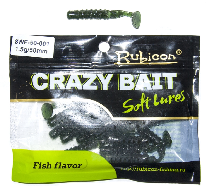 Силиконовые приманки Силиконовая приманка Rubicon Crazy Bait WF 50 мм, 001, 12 шт.