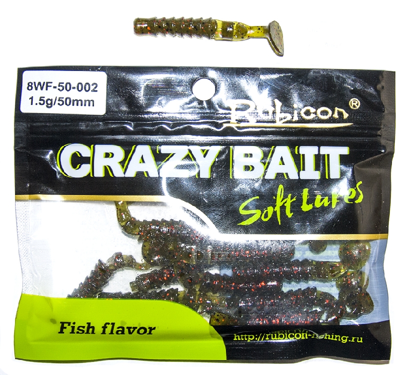 

Силиконовая приманка Rubicon Crazy Bait WF 50 мм, 002, 12 шт., Коричневый, Crazy Bait WF