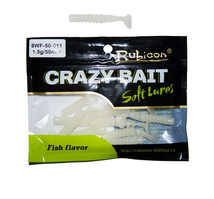 

Силиконовая приманка Rubicon Crazy Bait WF 50 мм, 011, 12 шт., Белый, Crazy Bait WF