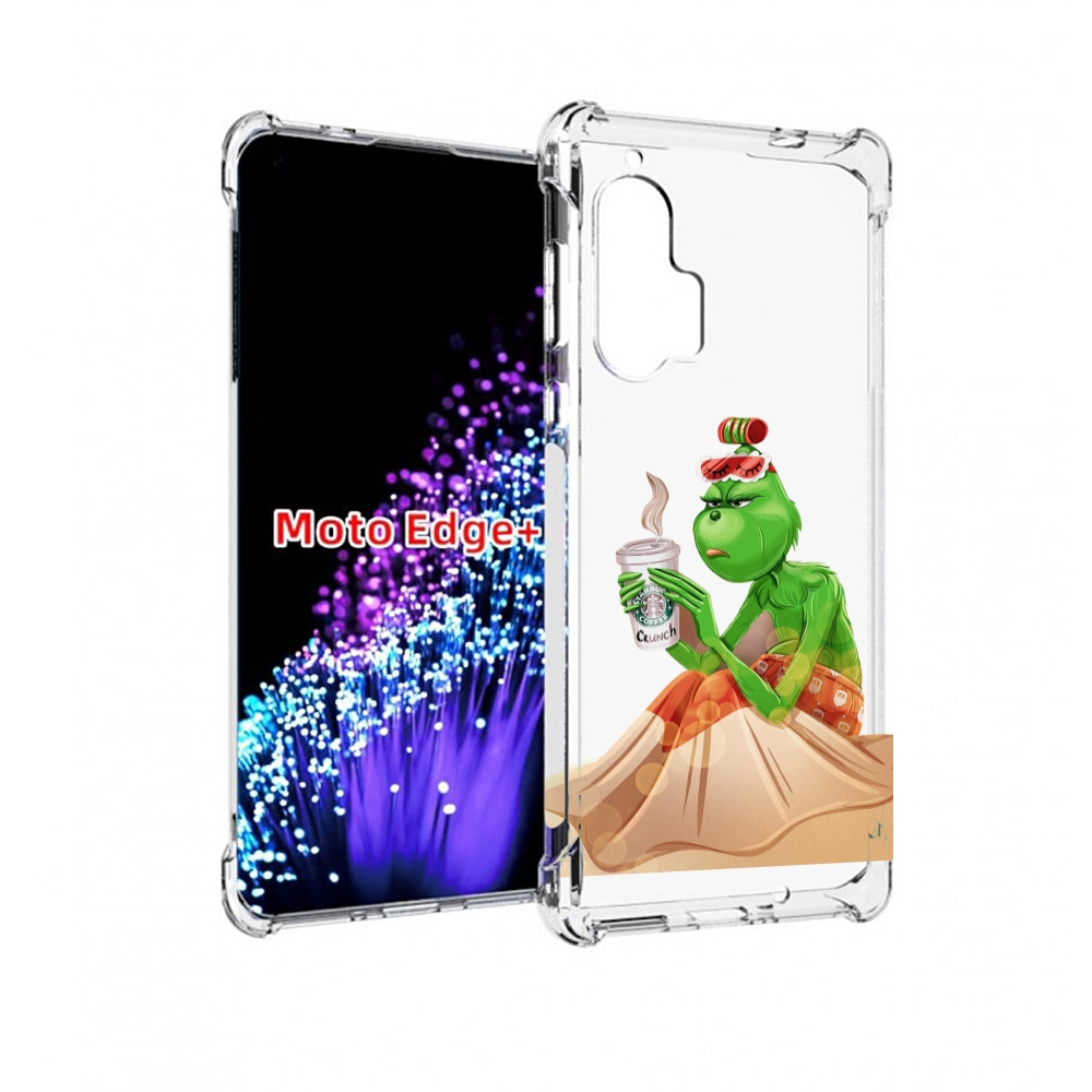 

Чехол MyPads Гринч-в-платье для Motorola Edge+ Plus, Прозрачный, Tocco
