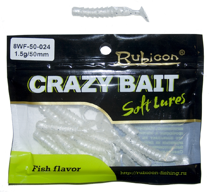 

Силиконовая приманка Rubicon Crazy Bait WMA 50 мм, 024, 12 шт., Серебристый, Crazy Bait WMA