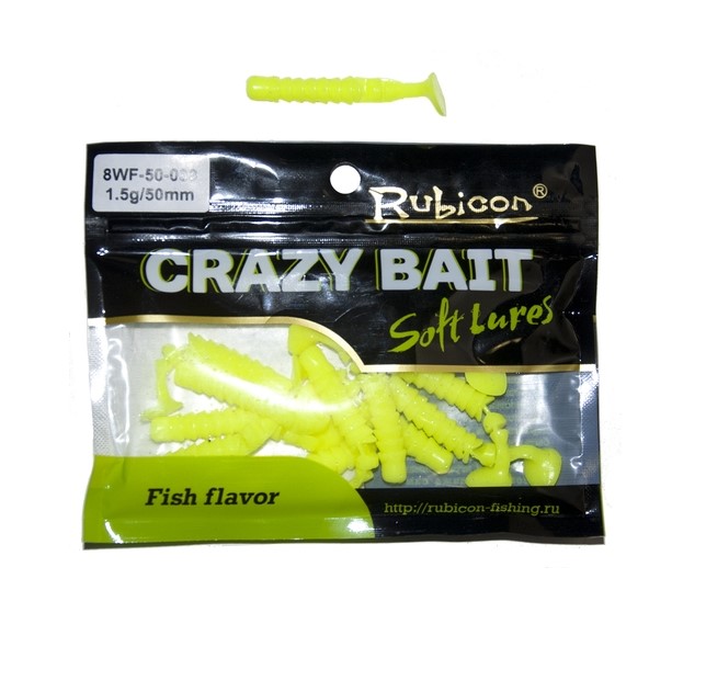 

Силиконовая приманка Rubicon Crazy Bait WF 50 мм, 038, 12 шт., Желтый, Crazy Bait WF