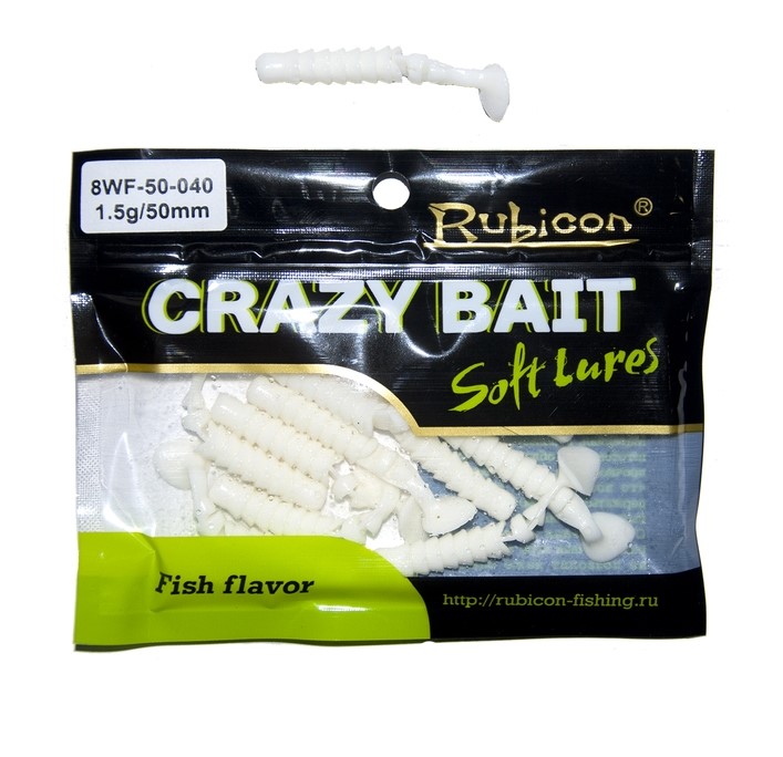 

Силиконовая приманка Rubicon Crazy Bait 50 мм, 040, 12 шт., Белый, Crazy Bait