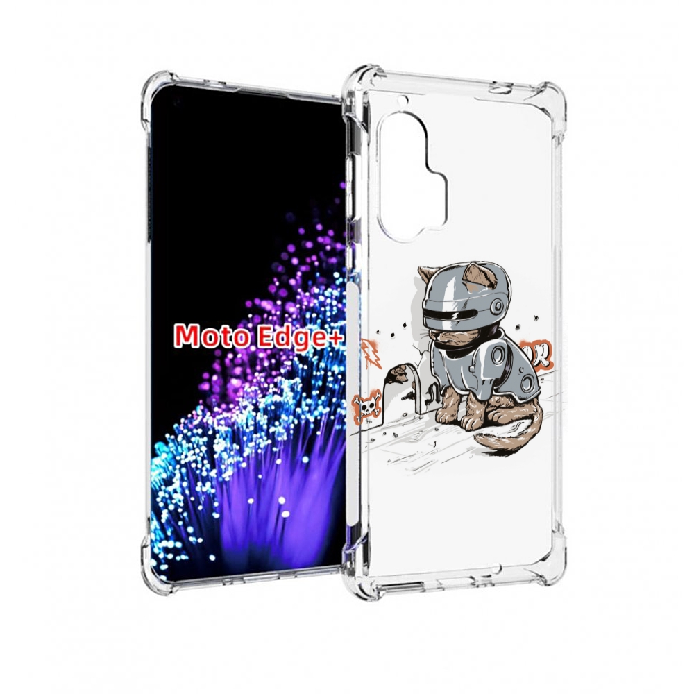

Чехол MyPads Грозный кот для Motorola Edge+ Plus, Прозрачный, Tocco
