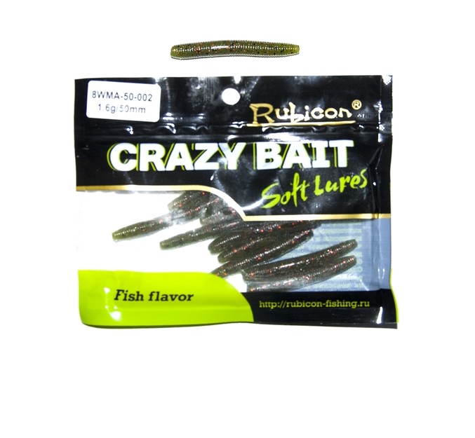 

Силиконовая приманка Rubicon Crazy Bait WMA 50 мм, 002, 12 шт., Коричневый, Crazy Bait WMA