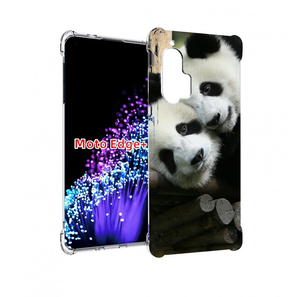 

Чехол MyPads Две-панды для Motorola Edge+ Plus, Прозрачный, Tocco