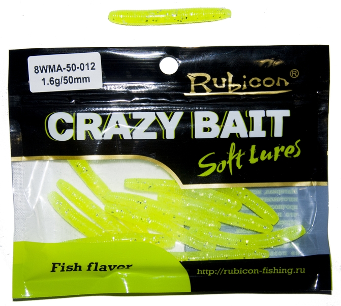 

Силиконовая приманка Rubicon Crazy Bait WMA 50 мм, 012, 12 шт., Желтый, Crazy Bait WMA