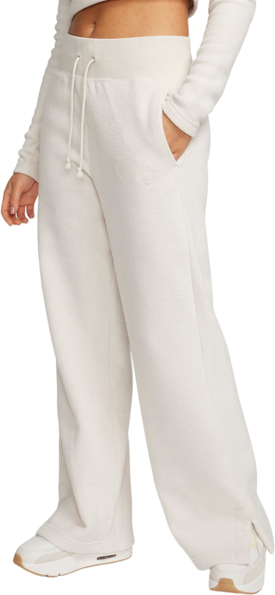 

Спортивные брюки женские Nike W NSW PHNX PLSH HR PANT WIDE белые S, Белый, W NSW PHNX PLSH HR PANT WIDE