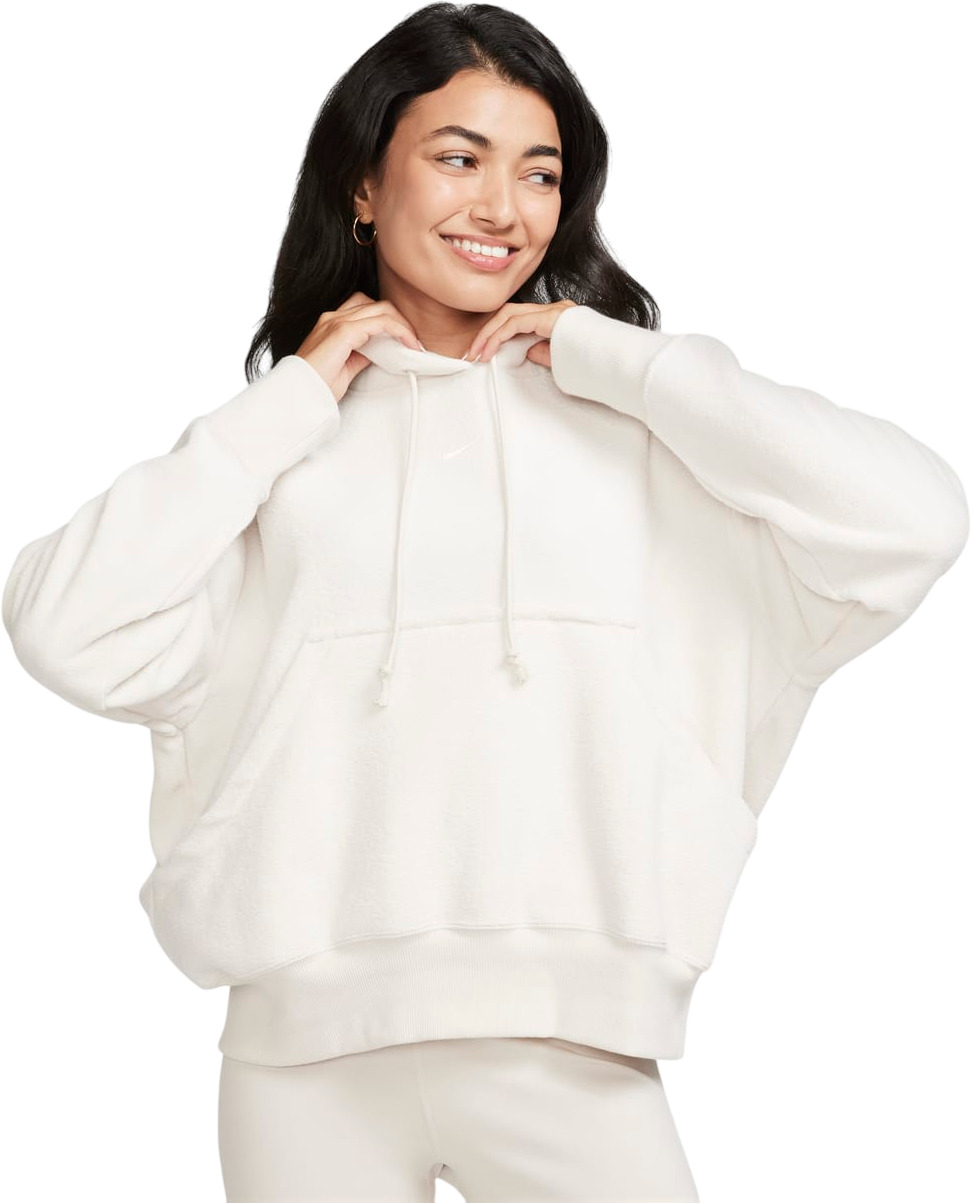 

Худи женское Nike W NSW PHNX PLSH OS HDY белое M, Белый, W NSW PHNX PLSH OS HDY
