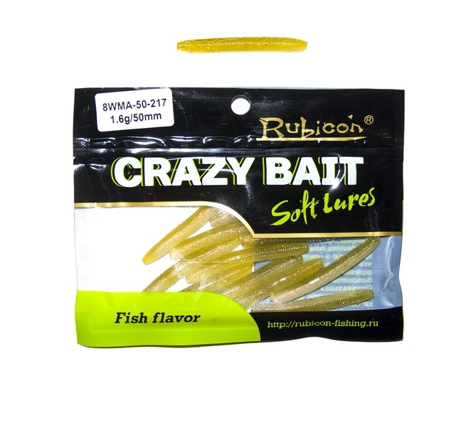

Силиконовая приманка Rubicon Crazy Bait 50 мм, 217, 12 шт., Желтый, Crazy Bait
