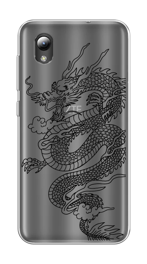 

Чехол на ZTE Blade A3 2019/L8/ZTE Blade A31 lite "Большой китайский дракон", Черный;серый, 132850-1