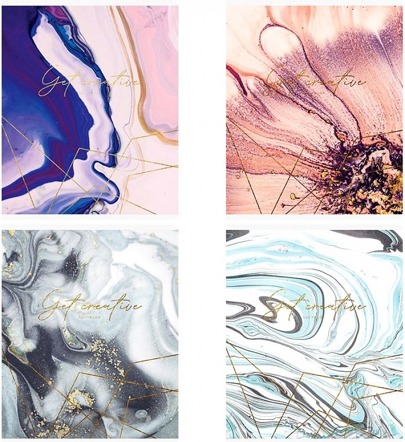 

Тетрадь общая в клетку Greenwich Line Vivid marble, 48 л., 1 шт., N5c48-26488