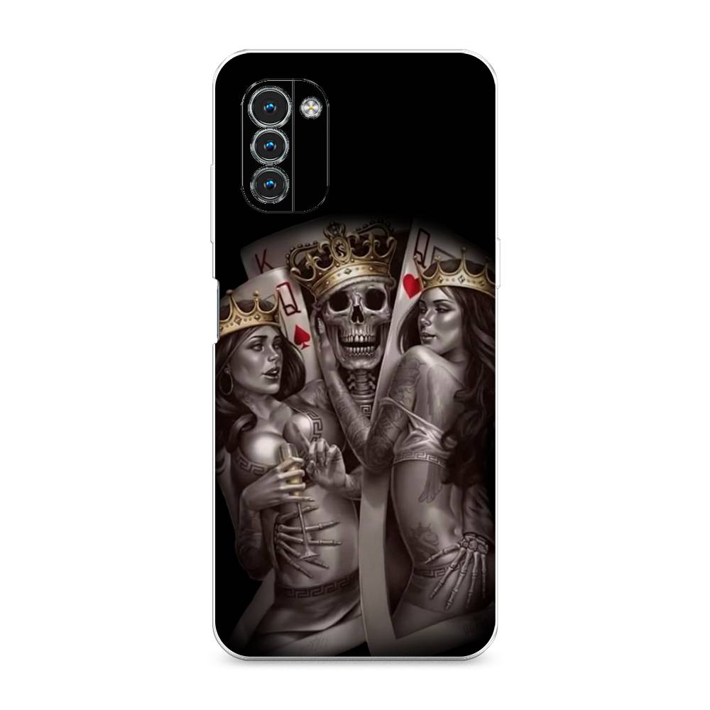 

Чехол на Nokia G11 "Карты король и королевы", Серый;желтый, 125050-6