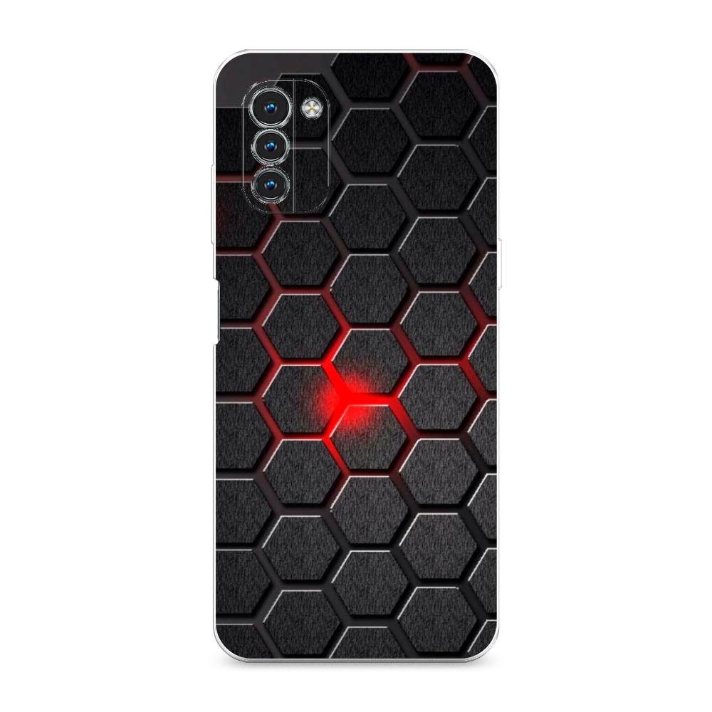 

Чехол на Nokia G11 "Соты красные", Красный;черный;серый, 125050-3