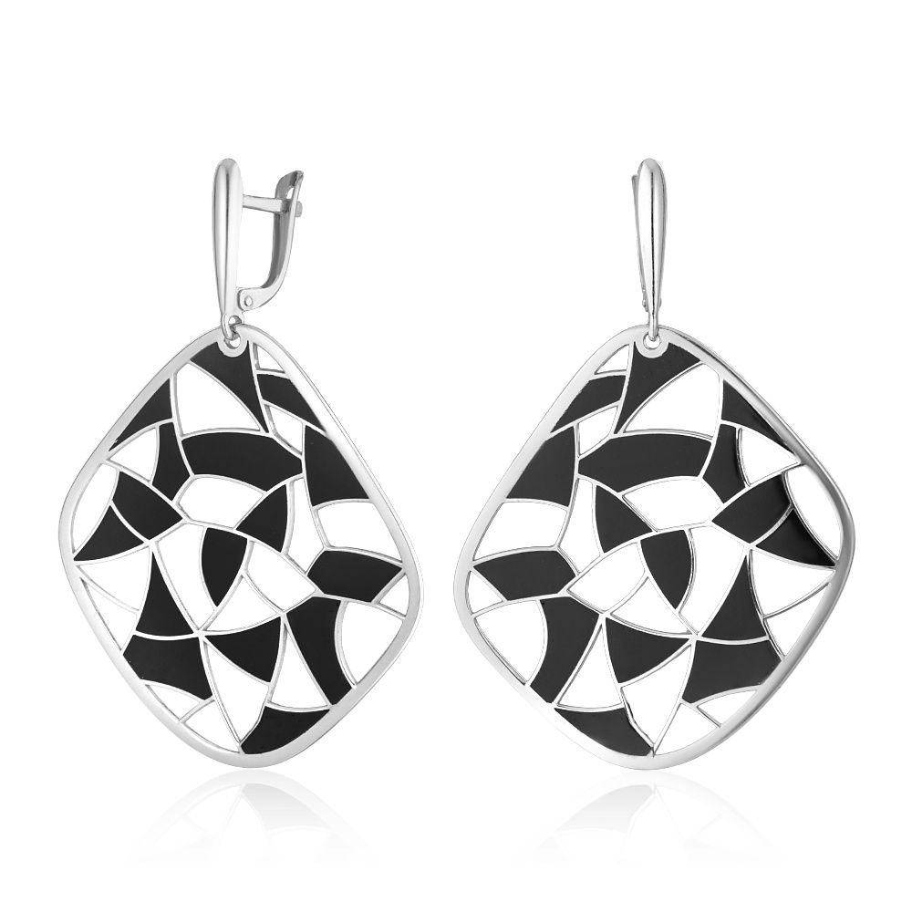 

Серьги из серебра с эмалью ЮВЕЛИР КАРАТ 2026415/9чг, 2026415/9чг