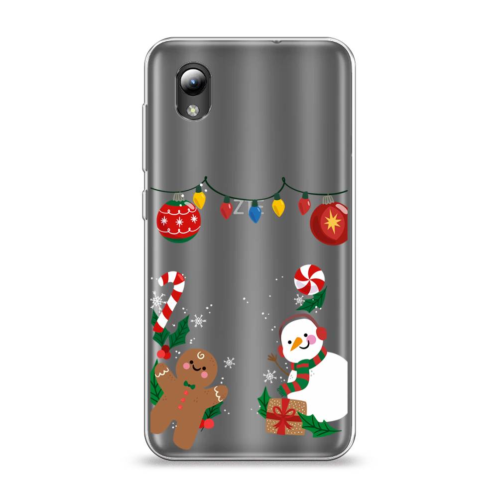 

Чехол на ZTE Blade A3 2019/L8/ZTE Blade A31 lite "Новогоднее настроение", Коричневый;красный;зеленый, 132850-5