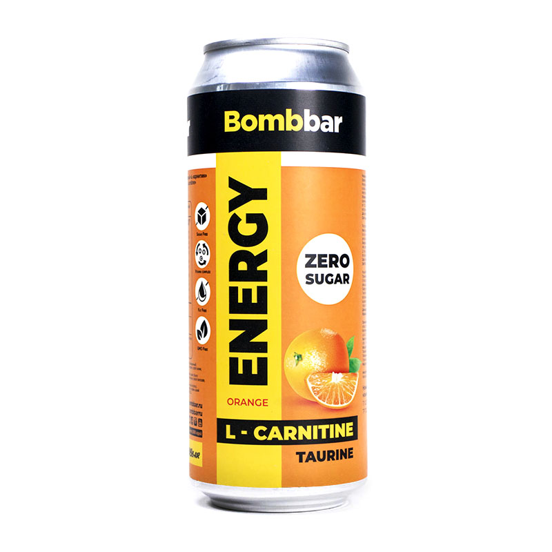 Энергетик Bombbar ENERGY L-Carnitine, 500 мл, вкус: апельсин
