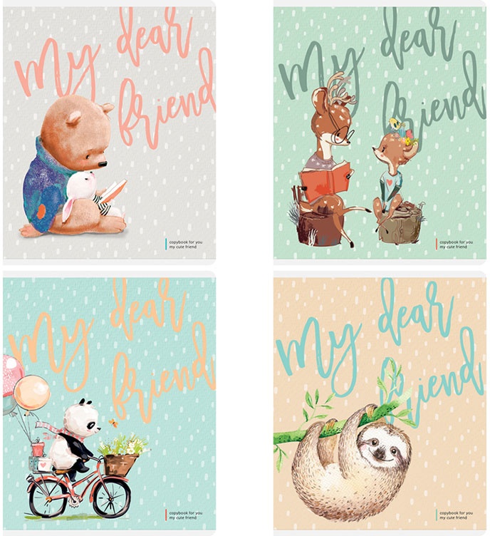 

Тетрадь общая в клетку Greenwich Line Рисунки Cute watercolor, 48 л., 1 шт., N5c48-28689