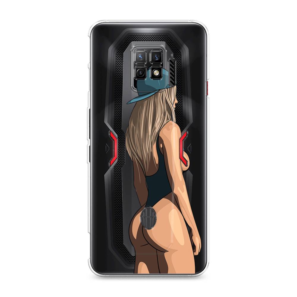 

Чехол на ZTE Nubia Red Magic 7 Pro "Девушка в черном купальнике", Зеленый;бежевый;черный, 136050-6