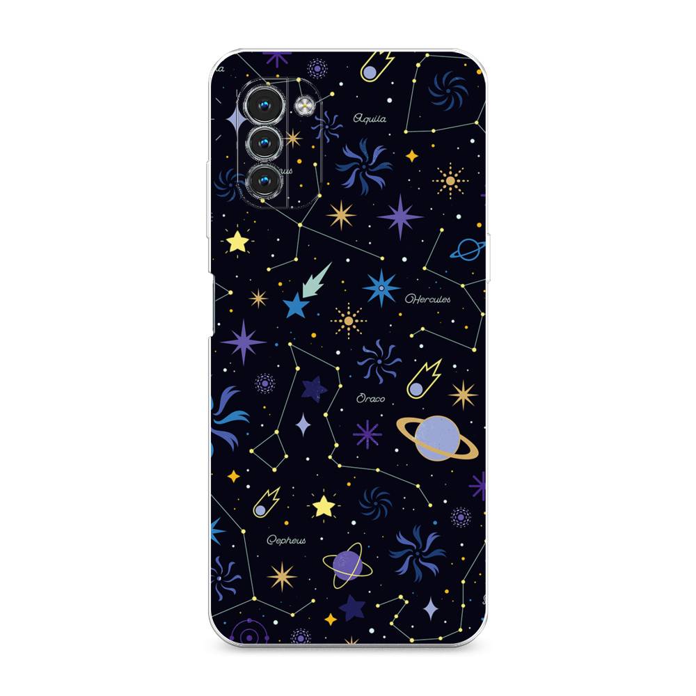 

Чехол на Nokia G11 "Цветной космос", Желтый, 125050-2