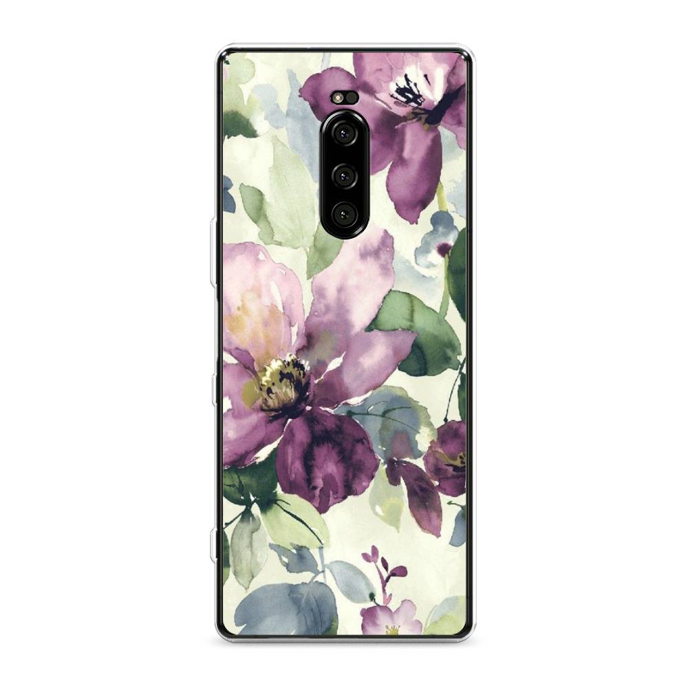 

Чехол Awog на Sony Xperia XZ4/Xperia 1 "Сиреневые цветы-акварель", Разноцветный, 53850-10