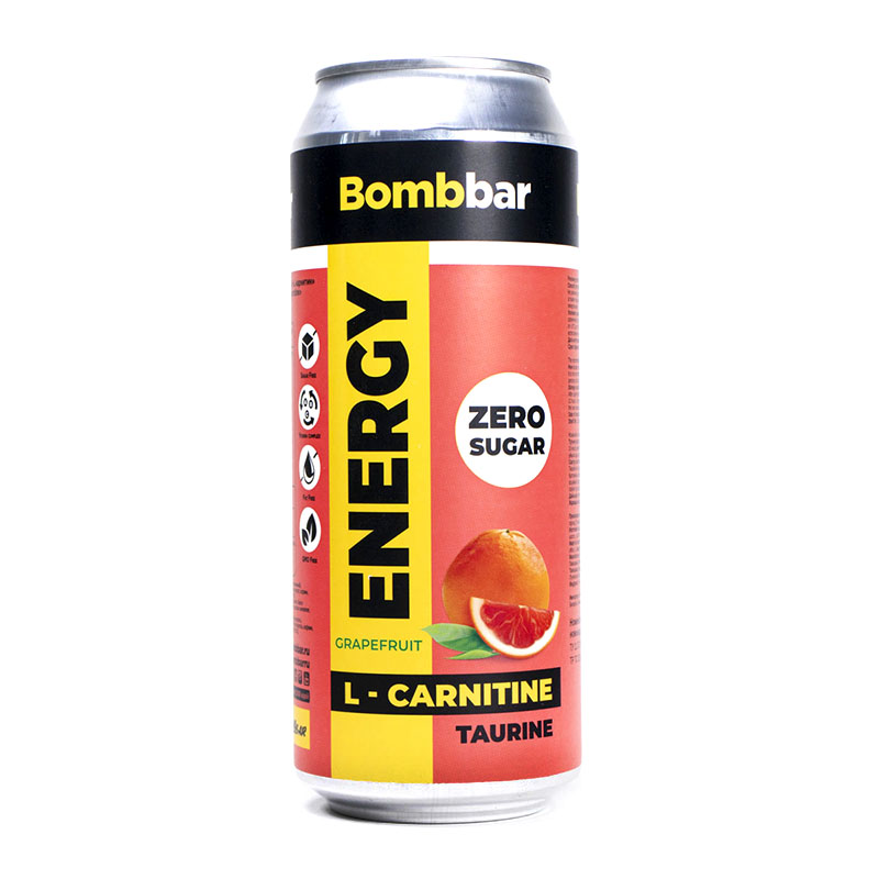 Энергетик Bombbar ENERGY L-Carnitine, 500 мл, вкус: грейпфрут