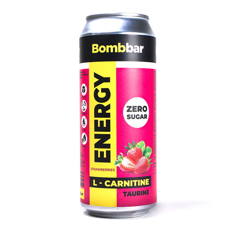 

Энергетик Bombbar ENERGY L-Carnitine, 500 мл, вкус: клубника-земляника