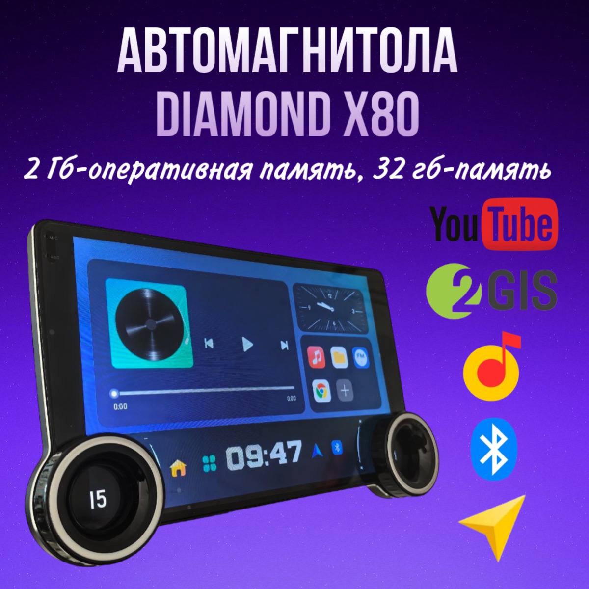 Автомагнитола Diamond X80 2/32