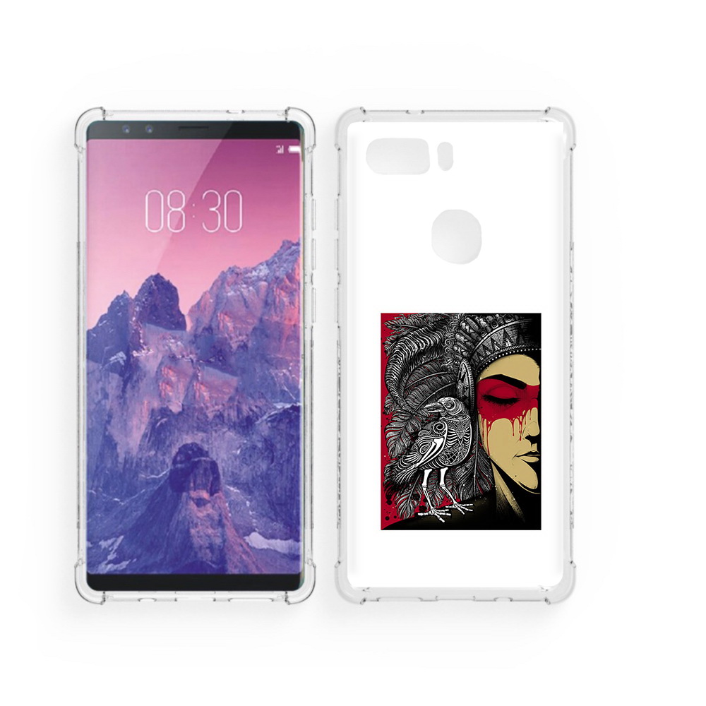 

Чехол MyPads Tocco для ZTE Nubia Z17S девушка с вороном в абстракции (PT94929.470.311), Прозрачный, Tocco