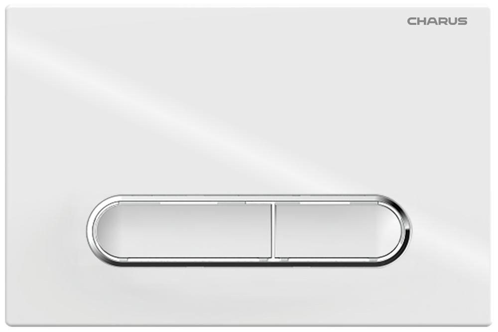 Смывная клавиша CHARUS Magnus, FP.340.11.01, цвет: белый, пластик смывная клавиша aquatek белый глянцевый хром kdi 0000028