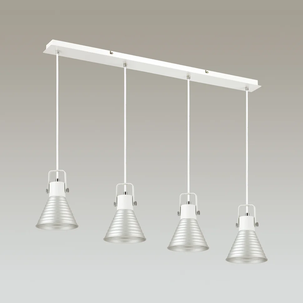 

Подвес 3788/4 MODERNI LN19 161 матовый белый, серебряный E14 4x40W 220V OLLIE