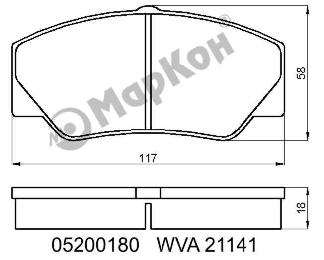 

Комплект тормозных колодок Markon 05200180