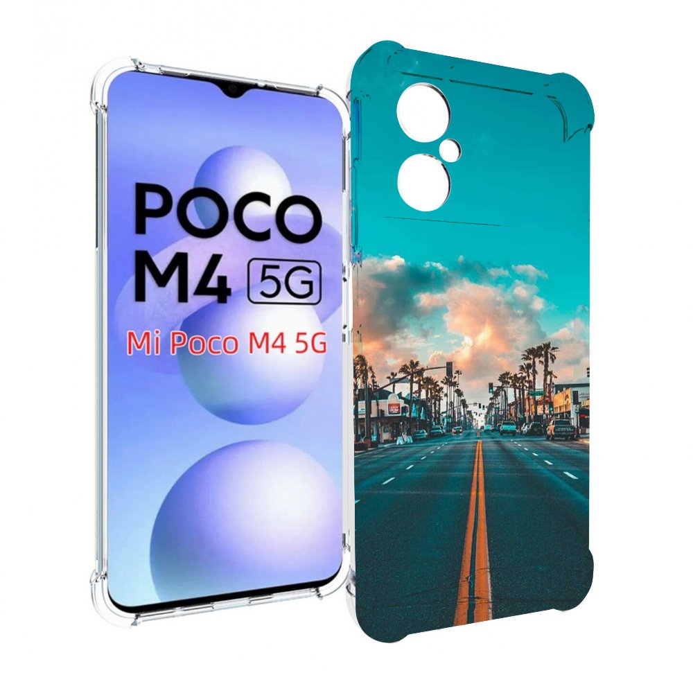 

Чехол MyPads дорога-в-лос-анджелес для Xiaomi Poco M4 5G, Прозрачный, Tocco
