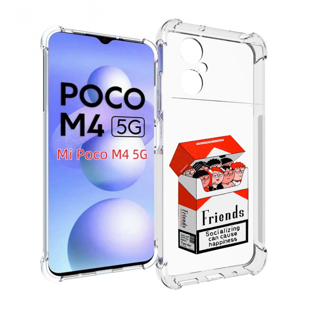 

Чехол MyPads друзья для Xiaomi Poco M4 5G, Прозрачный, Tocco