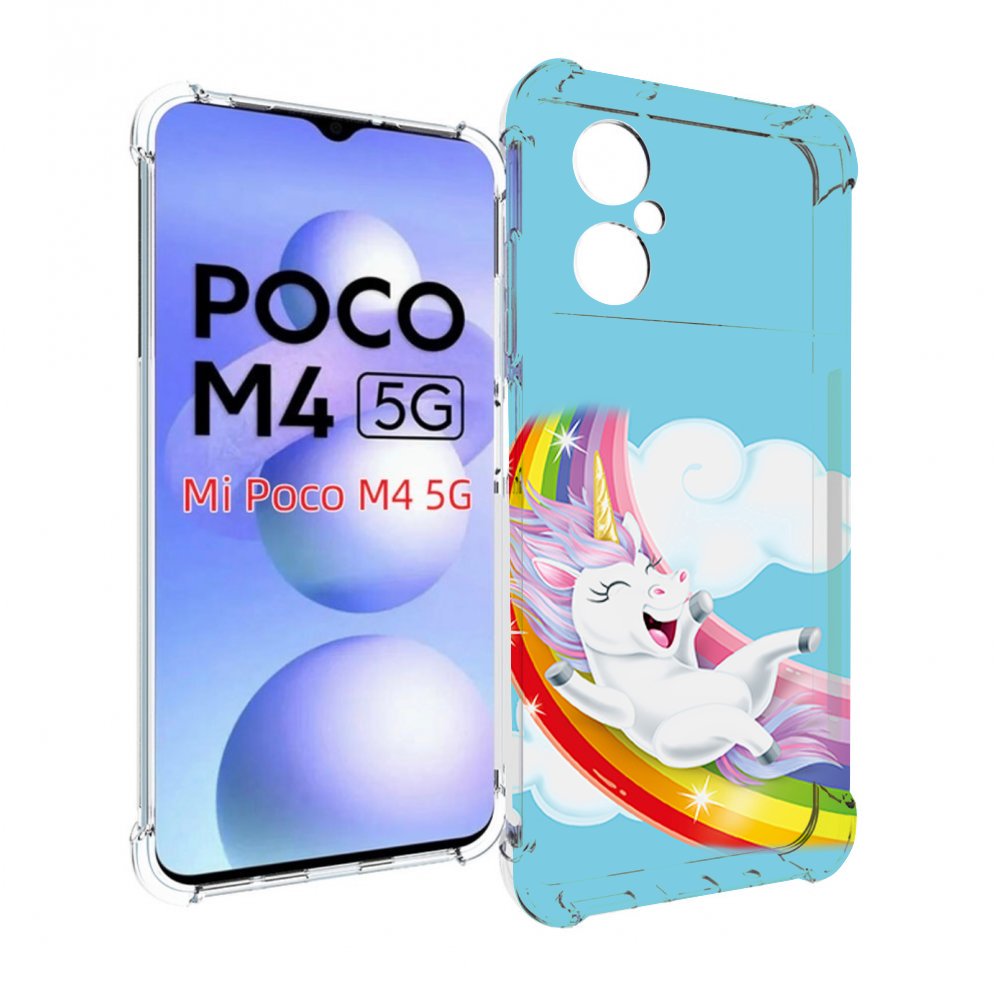 

Чехол MyPads единорог-на-радуге для Xiaomi Poco M4 5G, Прозрачный, Tocco