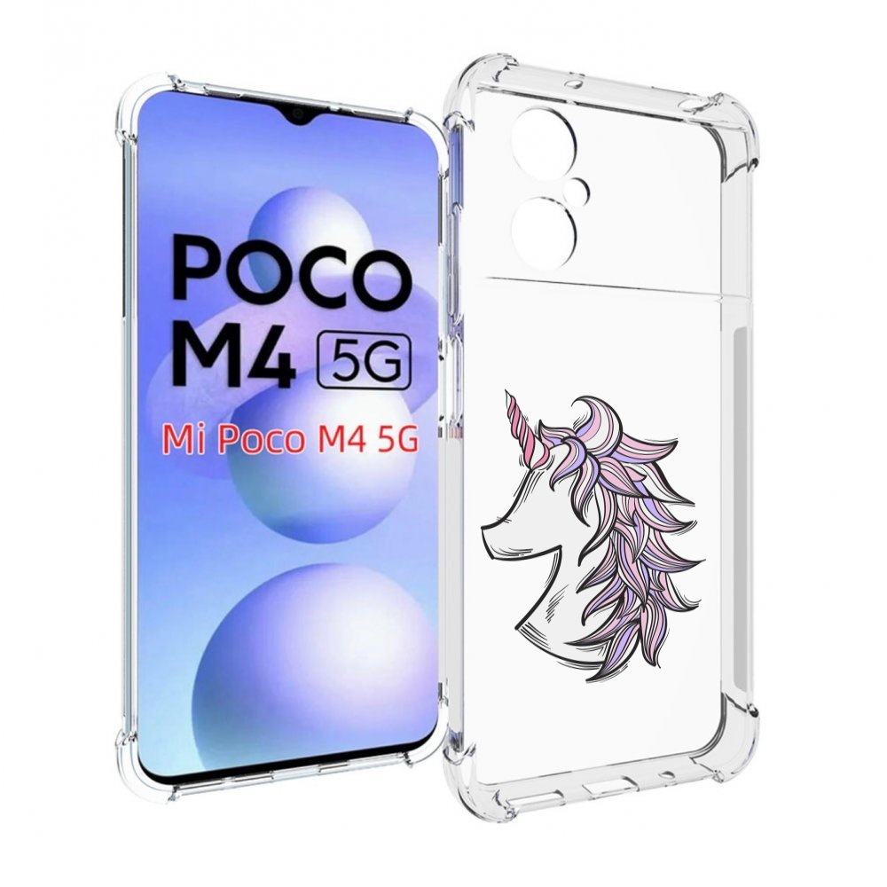 

Чехол MyPads единорог-рисунок для Xiaomi Poco M4 5G, Прозрачный, Tocco