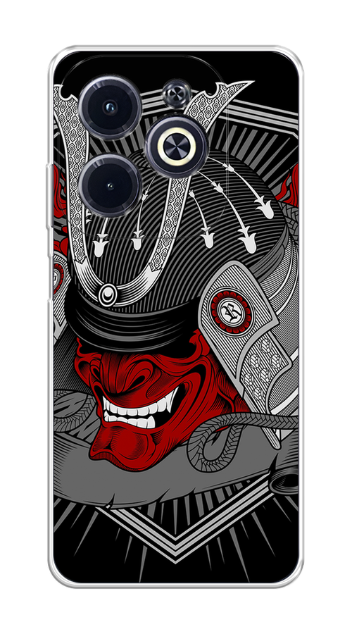 

Чехол на Infinix Hot 40i "Красная маска самурая", Белый;красный;черный, 3105450-1