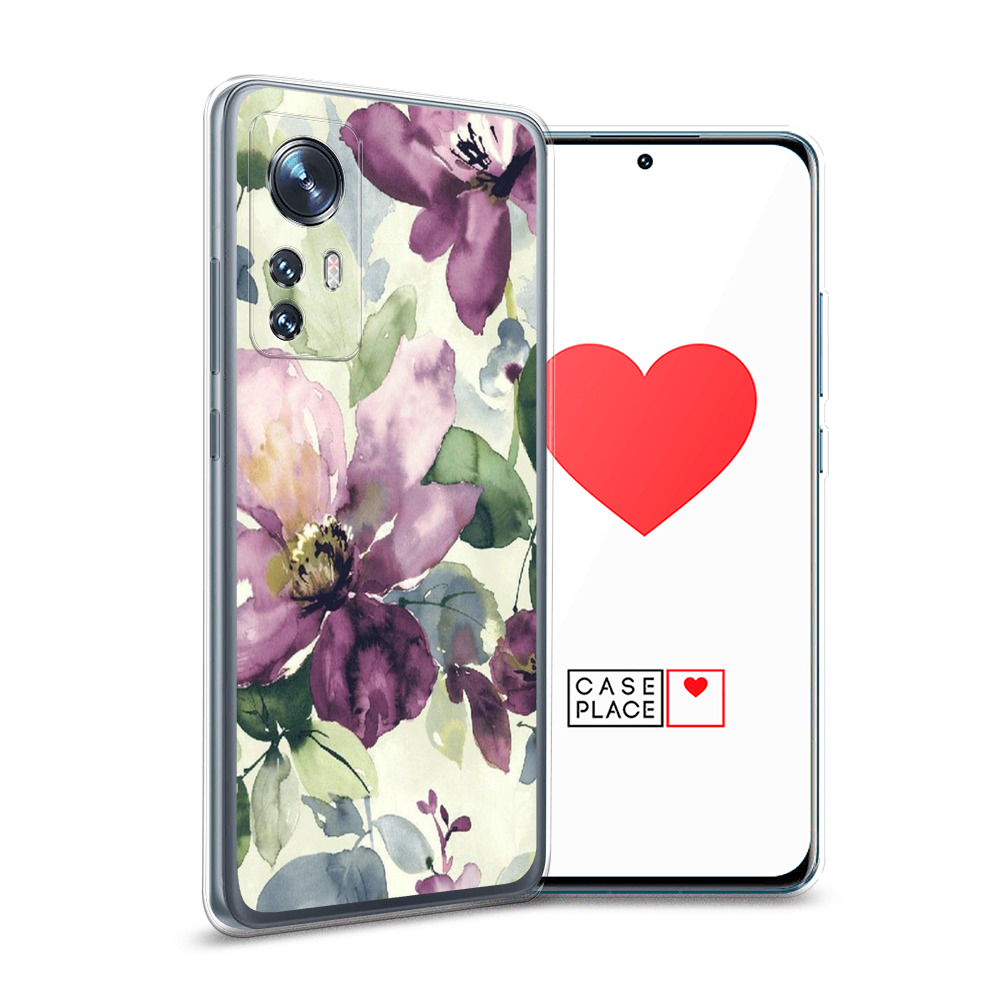 

Силиконовый чехол Awog "Сиреневые цветы-акварель" для Xiaomi 12, Разноцветный, 312350-10