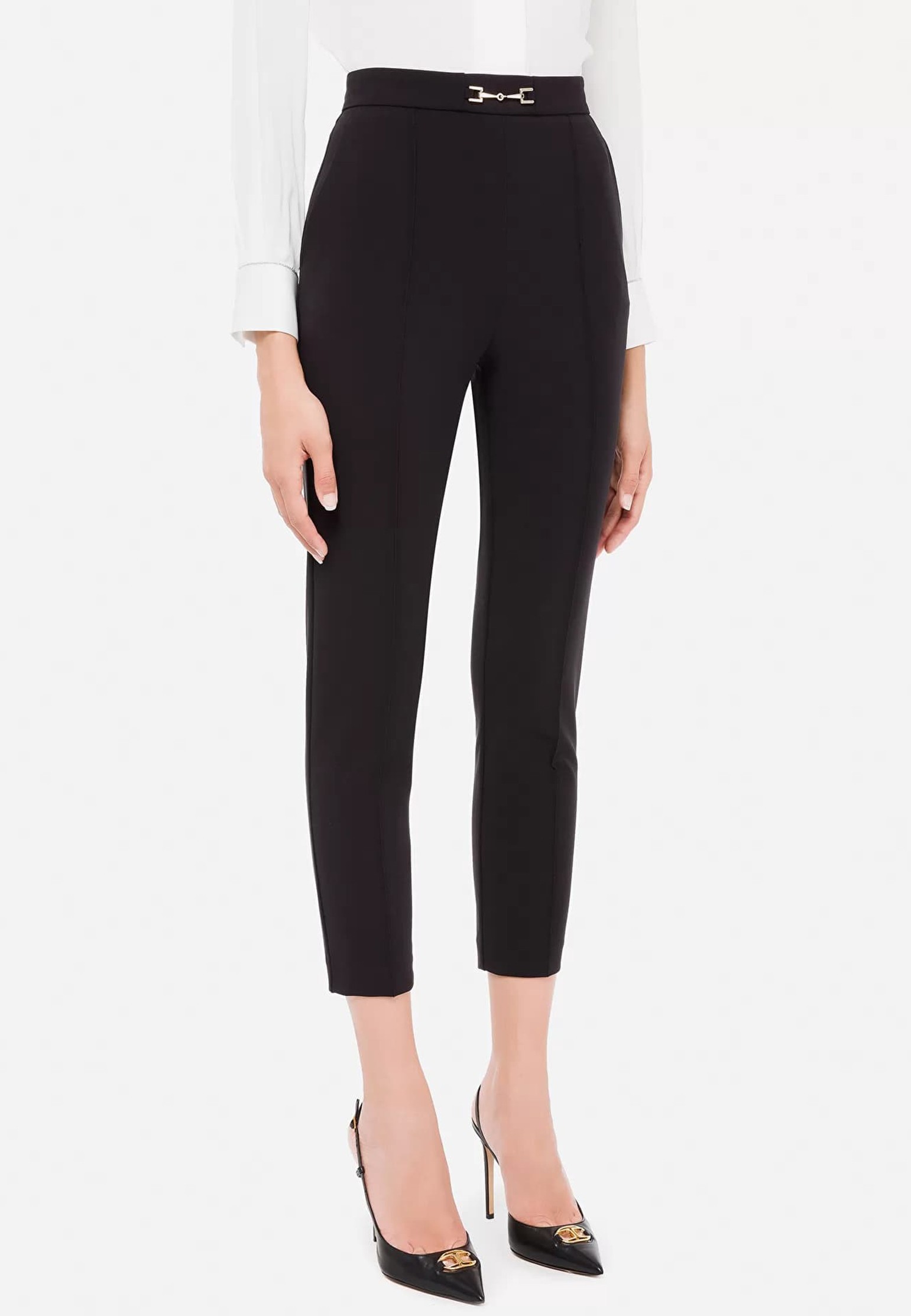 

Брюки женские Elisabetta Franchi 135660 черные 42 IT, 135660