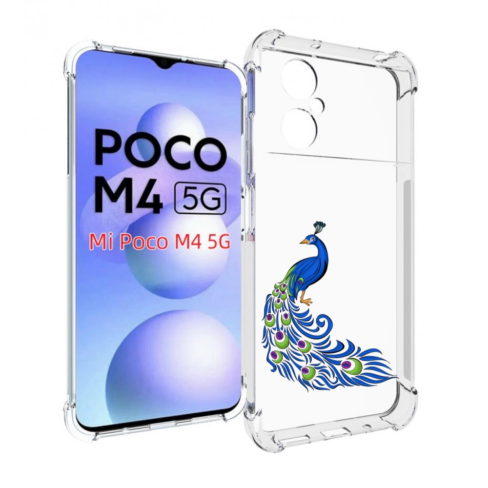 

Чехол MyPads жарптица-голубая для Xiaomi Poco M4 5G, Прозрачный, Tocco
