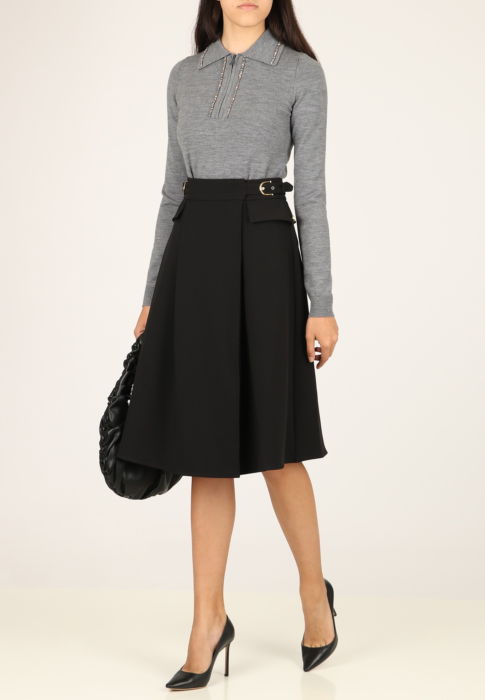 

Юбка женская Elisabetta Franchi 135671 черная 42 IT, 135671